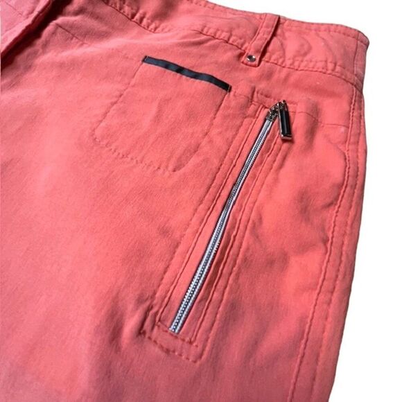 Jamie Sadock Women's Bermuda Short Coral Stretch Pockets Zippers Size 2 - Picture 2 of 10
